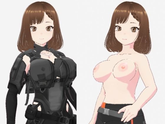 黒いウェアを着ている巨乳のお姉さん（セリフなし 3DCGモデル イラスト集）｜d_712980
