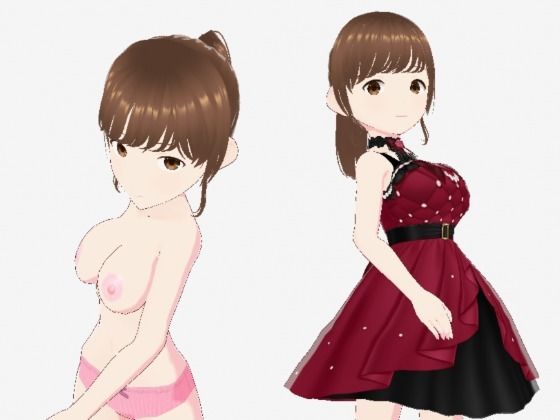 赤いドレスの巨乳のお姉さん（セリフなし 3DCGモデル イラスト集）｜d_716496