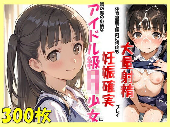 隣の席の小柄なアイドル級ロリ少女に、体育倉庫で膣内に何度も大量射精 妊娠確実プレイ｜d_706797