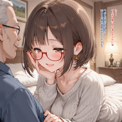 巨乳眼鏡の女の子｜d_726817