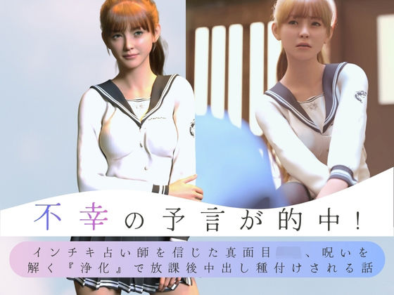 不幸の予言が的中！ インチキ占い師を信じた真面目JK、呪いを解く『浄化』で放課後中出し種付けされる話｜d_744601