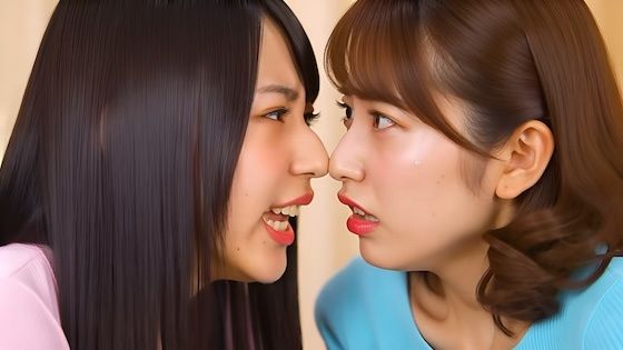 （ボイス有り）どちらが可愛いかの言い争いから鼻の高さを競い合うふたり。｜d_753271