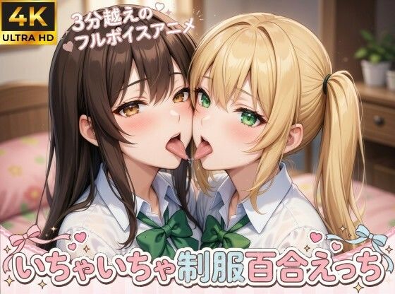 【4Kフルモーション】制服百合少女の濃厚ディープキス〜密着こすりあいでイッちゃう3分フルアニメ〜【フルボイス】｜d_754572