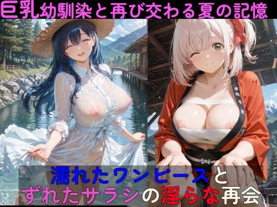 巨乳幼馴染と再び交わる夏の記憶 濡れたワンピースとずれたサラシの淫らな再会｜d_758336