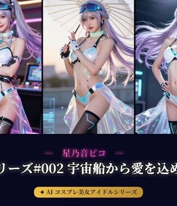 【AIコスプレ美女アイドルシリーズ ＃002:グラビア＆動画】〜宇宙船から愛を込めて 星乃音 ぴこ〜｜d_772116