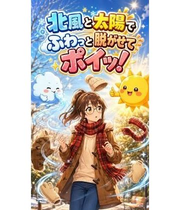 北風と太陽でふわっとポイッ！｜d_777806