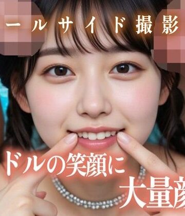 アイドルの笑顔に大量顔射プールサイド撮影会｜d_782138