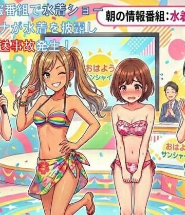 朝の情報番組で水着ショー。女子アナが水着を披露し放送事故発生！｜d_783166