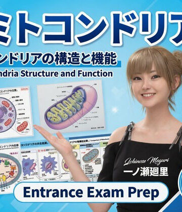 【▲20】一ノ瀬廻里 大学に進学し強豪予備校『DOPUX（ドピュックス』で生物I，IIを教える名物講師に！（Vol.001:ミトコンドリア）｜d_783444