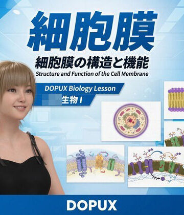 【▲20】一ノ瀬廻里 大学に進学し強豪予備校『DOPUX（ドピュックス』で生物I，IIを教える名物講師に！（Vol.003:細胞膜）｜d_784296