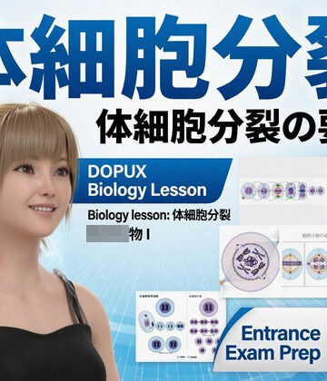 【▲20】一ノ瀬廻里 大学に進学し強豪予備校『DOPUX（ドピュックス』で生物I，IIを教える名物講師に！（Vol.009:体細胞分裂）｜d_787222