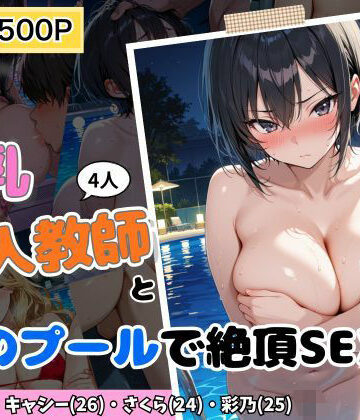 巨乳美人教師と夜のプールで絶頂セックスする本｜d_787783
