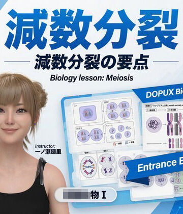【▲20】一ノ瀬廻里 大学に進学し強豪予備校『DOPUX（ドピュックス』で生物I，IIを教える名物講師に！（Vol.010:減数分裂）｜d_787928