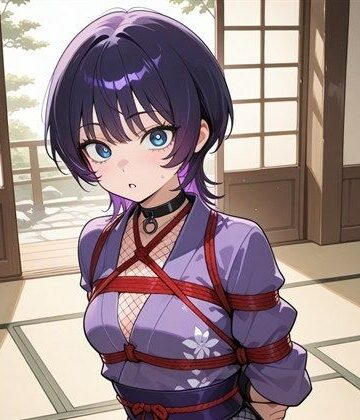 捕らわれた紫髪くノ一 〜潜入任務の果てに〜【R-18 AI CG集】｜d_788348