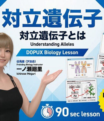 【▲20】一ノ瀬廻里 大学に進学し強豪予備校『DOPUX（ドピュックス』で生物I，IIを教える名物講師に！（Vol.011:対立遺伝子）｜d_788459