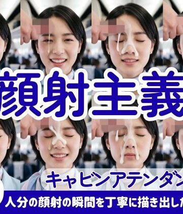 【顔射主義】Vol.3 キャビンアテンダント編 30人分の顔射の瞬間を丁寧に描き出した写真集｜d_790422