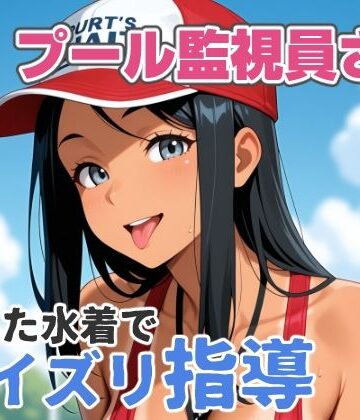 プール監視員さん、濡れた水着でパイズリ指導｜d_797344