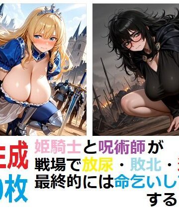 姫騎士と呪術師が戦場で放尿・敗北・逃走最終的には命乞いして拝尿するCG集｜d_801607