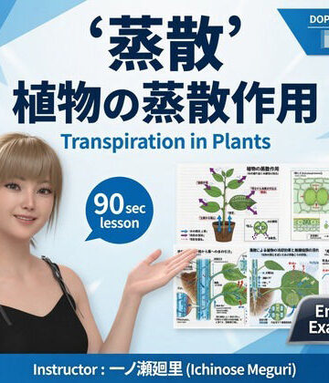 【▲20】一ノ瀬廻里 大学に進学し強豪予備校『DOPUX（ドピュックス』で生物I，IIを教える名物講師に！（Vol.027:蒸散）｜d_803882
