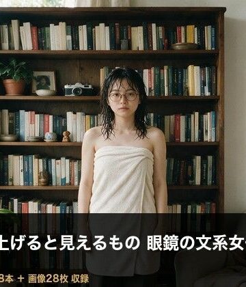 ＜実写級＞露出を上げると見えるもの・眼鏡の文系女子（24）の部屋 28本｜d_806449