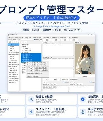 ★プロンプト管理マスター ★ 簡単ワイルドカード作成機能付き v1.1｜d_814104