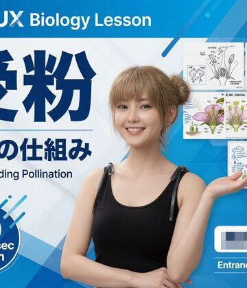 【▲20】一ノ瀬廻里 大学に進学し強豪予備校『DOPUX（ドピュックス』で生物I，IIを教える名物講師に！（Vol.034:受粉）｜d_814592
