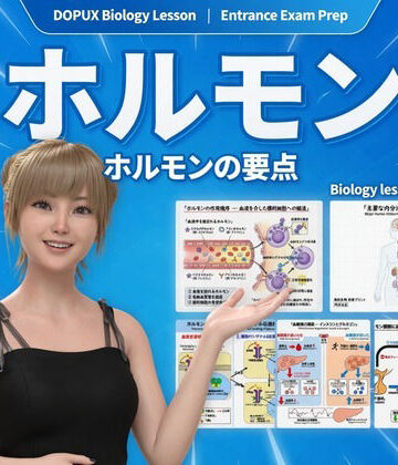 【▲20】一ノ瀬廻里 大学に進学し強豪予備校『DOPUX（ドピュックス』で生物I，IIを教える名物講師に！（Vol.038:ホルモン）｜d_816959