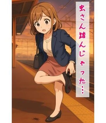 【踏み潰し】会社の先輩は可愛いのに、足が臭くて虫を平気で踏み潰す【足の匂いフェチ】｜d_817246