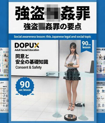 【△20】パンチラガチャ★二階堂 沙耶 大学に進学し強豪予備校『DOPUX（ドピュックス）』で社会人向け講座（性犯罪）を教える名物講師に！（Vol.010:強盗強●罪）｜d_821202
