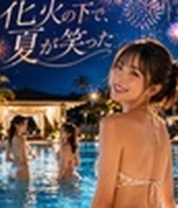 花火の下で、夏が笑った｜d_821286