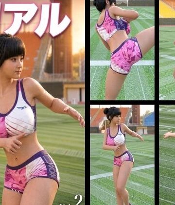大学生グラビアアイドル 一ノ瀬 廻里の陸上コス風写真集 Real_02｜d_821663