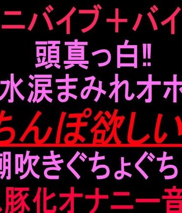 クンニバイブ＋バイブで頭真っ白！！鼻水涙まみれオホ声「ちんぽ欲しい！！」潮吹きぐちょぐちょメス豚化オナニー音声！！｜d_823477