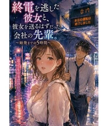 終電を逃した彼女と、彼女を送るはずだった会社の先輩。 〜始発までの5時間〜｜d_824003