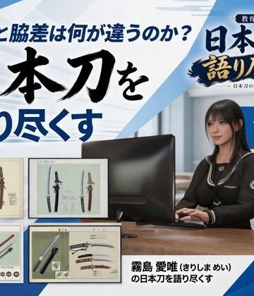 パンチラガチャ★霧島 愛唯（きりしま めい）『日本刀を語り尽くす』第1章-まず「日本刀とは何か」を知る（004-打刀と脇差は何が違うのか？）｜d_826011