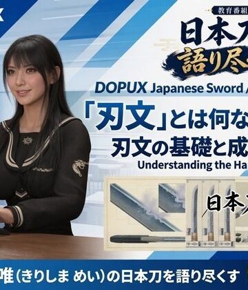 パンチラガチャ★霧島 愛唯（きりしま めい）『日本刀を語り尽くす』第1章-まず「日本刀とは何か」を知る（008-「刃文」とは何なのか？）｜d_828004