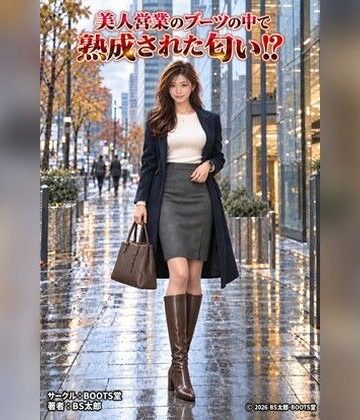 美人営業のブーツの中で熟成された匂い？｜d_829323