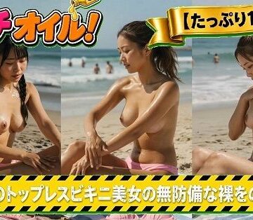 【たっぷり1時間】ビーチオイル！120人の美女たちの無防備な裸をのぞき見！｜d_824475