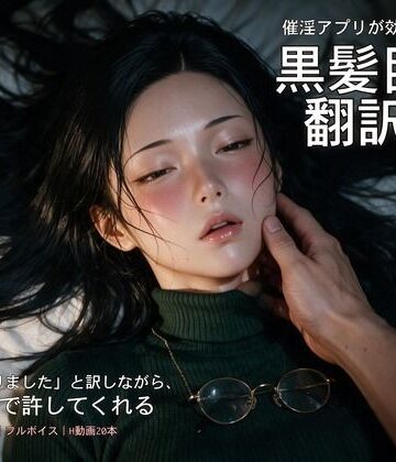 催淫アプリが効いたふりの黒髪巨乳翻訳家〜「……かかりました」と訳しながら、中出しまで許してくれる〜｜d_830076