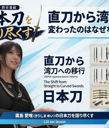 パンチラガチャ★霧島 愛唯（きりしま めい）『日本刀を語り尽くす』第1章-まず「日本刀とは何か」を知る（012-直刀から湾刀へ変わったのはなぜなのか？）｜d_830438