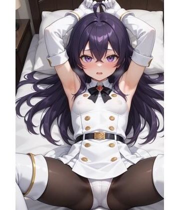 ミリタリー風の衣装の女の子がセクシーポーズで押し倒されてるやつ 1｜d_831060