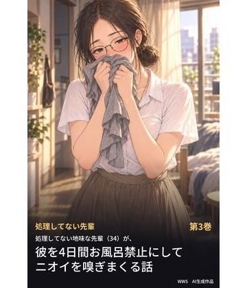 処理してない地味な先輩（34）が、彼を4日間お風呂禁止にしてニオイを嗅ぎまくる話｜d_831910