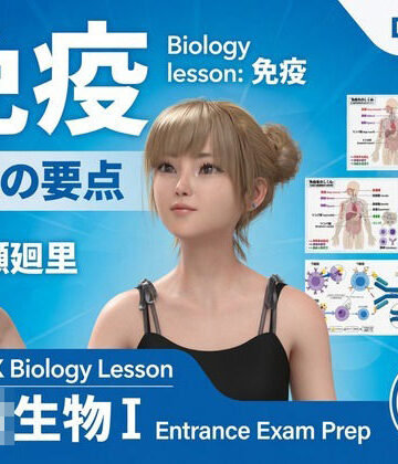 【▲20】パンチラガチャ★一ノ瀬廻里 大学に進学し強豪予備校『DOPUX（ドピュックス』で生物I，IIを教える名物講師に！（Vol.062:免疫）｜d_832965