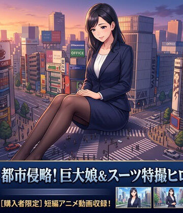 【AIイラスト集III】都市潜伏！巨大OLスーツ特撮ヒロイン – 厳選CGコレクション（12枚/2K高画質）【特典アニメーション動画13本】｜d_833150