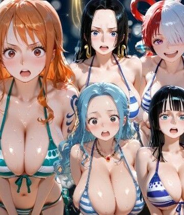 夜のビーチで中出しNTR ワ●ピース編｜d_833300