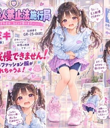 【特別美人禁止法施行局】おしっこ我慢できません！キラコレのファッション服が汚せれちゃう！【新井ミキ（つるぺた年齢）】｜d_833341