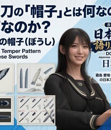 パンチラガチャ★霧島 愛唯（きりしま めい）『日本刀を語り尽くす』第1章-まず「日本刀とは何か」を知る（020-日本刀の「帽子」とは何なのか？）｜d_834395
