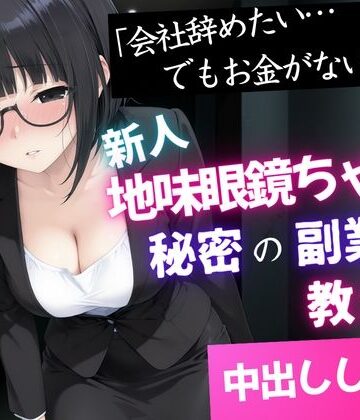 「会社辞めたい…でもお金がない」新人地味眼鏡ちゃんに秘密の副業を教えて中出しした話｜d_834413