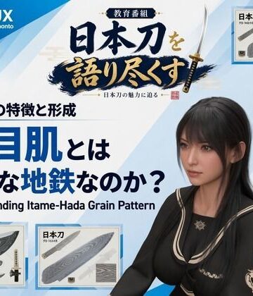 パンチラガチャ★霧島 愛唯（きりしま めい）『日本刀を語り尽くす』第1章-まず「日本刀とは何か」を知る（026-板目肌とはどんな地鉄なのか？）｜d_837751