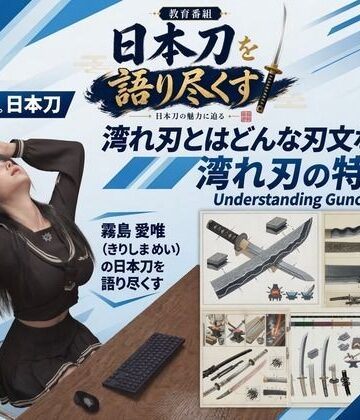 パンチラガチャ★霧島 愛唯（きりしま めい）『日本刀を語り尽くす』第1章-まず「日本刀とは何か」を知る（034-湾れ刃とはどんな刃文なのか？）｜d_842234