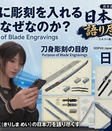 パンチラガチャ★霧島 愛唯（きりしま めい）『日本刀を語り尽くす』第1章-まず「日本刀とは何か」を知る（035-刀身に彫刻を入れるのはなぜなのか？）｜d_842733